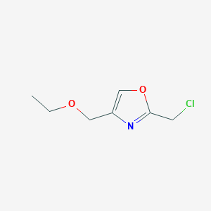 molecular formula C7H10ClNO2 B8334883 2-(Chloromethyl)-4-(ethoxymethyl)oxazole 