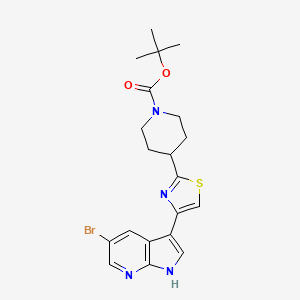4-[4-(5-Bromo-1H-pyrrolo[2,3-b]pyridin-3-yl)-thiazol-2-yl]-piperidine-1-carboxylic acid tert-butyl ester