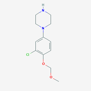 molecular formula C12H17ClN2O2 B8334927 1-(3-Chloro-4-methoxymethoxyphenyl)-piperazine 