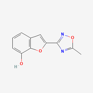 molecular formula C11H8N2O3 B8334954 3-(7-Hydroxybenzo(b)furan-2-yl)-5-methyl-1,2,4-oxadiazole 