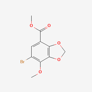 molecular formula C10H9BrO5 B8334967 Methyl 2,3-methylenedioxy-4-methoxy-5-bromobenzoate 