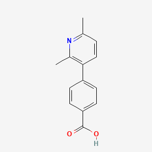 molecular formula C14H13NO2 B8334985 4-(2,6-Dimethyl-3-pyridyl)benzoic acid 
