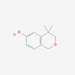 molecular formula C11H14O2 B8335003 4,4-dimethyl-3,4-dihydro-1H-isochromen-6-ol 