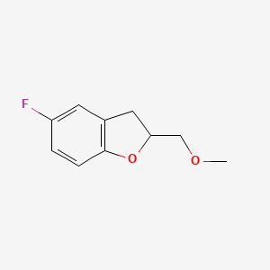 molecular formula C10H11FO2 B8335039 5-Fluoro-2-(methoxymethyl)-2,3-dihydrobenzofuran 