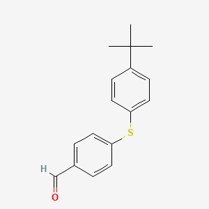 molecular formula C17H18OS B8335066 4-(4-Tert-butylphenylthio)benzaldehyde 