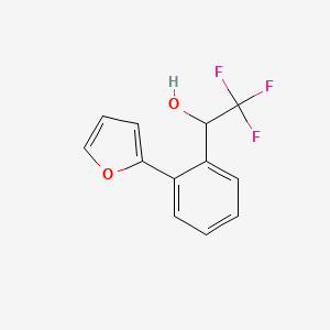 molecular formula C12H9F3O2 B8335074 2,2,2-Trifluoro-1-(2-(furan-2-yl)phenyl)ethanol 