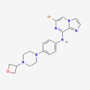 6-bromo-N-(4-(4-(oxetan-3-yl)piperazin-1-yl)phenyl)imidazo[1,2-a]pyrazin-8-amine