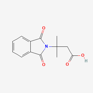 molecular formula C13H13NO4 B8335128 beta,beta-Dimethyl-1,3dioxo-2-isoindolinepropionic acid 