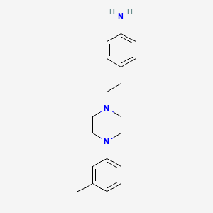 molecular formula C19H25N3 B8335152 N-(p-amino-phenethyl)-N'-(m-tolyl)-piperazine 