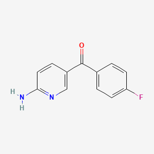 molecular formula C12H9FN2O B8335156 (6-Amino-3-pyridinyl)(4-fluorophenyl)methanone 