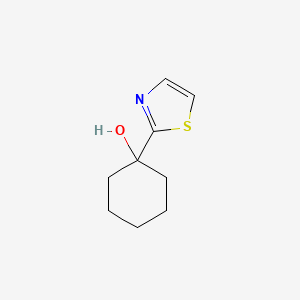 molecular formula C9H13NOS B8335187 2-[(1-Hydroxy)cyclohexyl]thiazole 