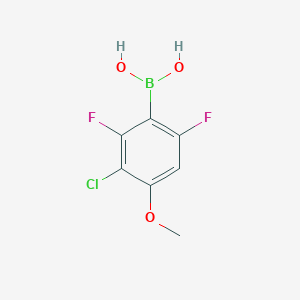 molecular formula C7H6BClF2O3 B8335202 3-Chloro-2,6-difluoro-4-methoxyphenylboronic Acid 
