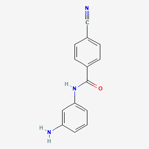 molecular formula C14H11N3O B8335203 N-(3-Aminophenyl)-4-cyanobenzamide 