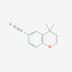 molecular formula C13H14O B8335224 4,4-Dimethyl-6-ethynylchroman 