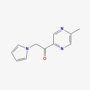 molecular formula C11H11N3O B8335260 1-(5-methylpyrazin-2-yl)-2-(1H-pyrrol-1-yl)ethanone 