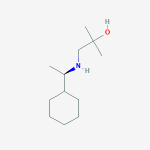 molecular formula C12H25NO B8335277 N-((1R)-1-cyclohexyl-1-ethyl)-N-(2,2-dimethyl-2-hydroxyethyl)amine 