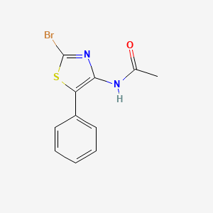 molecular formula C11H9BrN2OS B8335281 4-Acetamido-2-bromo-5-phenylthiazole 