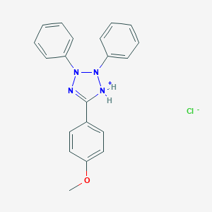 molecular formula C20H17ClN4O B083353 5-(4-Methoxyphenyl)-2,3-diphenyl-2,3-dihydro-1H-tetrazol-1-ium chloride CAS No. 10560-45-9