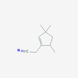 molecular formula C10H15N B8335347 2-(3,3,5-Trimethylcyclopent-1-enyl)-acetonitrile 