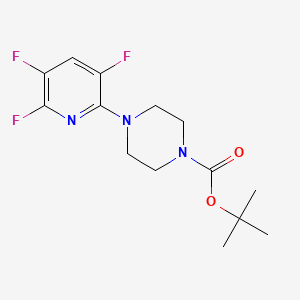 molecular formula C14H18F3N3O2 B8335359 4-(3,5,6-Trifluoro-pyridin-2-yl)-piperazine-1-carboxylic acid tert-butyl ester CAS No. 668484-18-2
