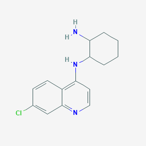 molecular formula C15H18ClN3 B8335377 N-(7-chloro-quinolin-4-yl)-cyclohexane-1,2-diamine 