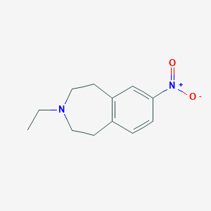 molecular formula C12H16N2O2 B8335410 3-Ethyl-7-nitro-2,3,4,5-tetrahydro-1H-benzo[d]azepine 