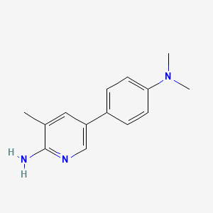 molecular formula C14H17N3 B8335459 5-(4-(Dimethylamino)phenyl)-3-methylpyridin-2-amine 