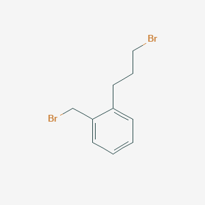 molecular formula C10H12Br2 B8335467 2-(3-Bromopropyl)benzyl bromide 