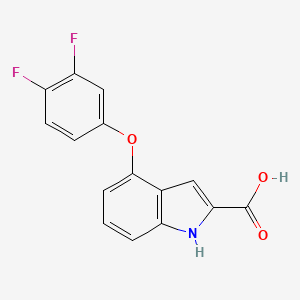 molecular formula C15H9F2NO3 B8335512 4-(3,4-Difluoro-phenoxy)-1H-indole-2-carboxylic acid 
