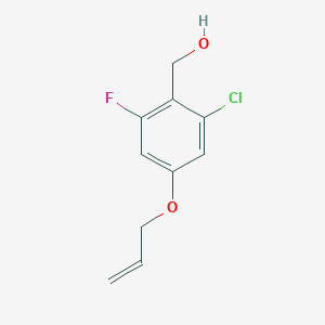 molecular formula C10H10ClFO2 B8335537 4-Allyloxy-2-chloro-6-fluoro-benzylalcohol 