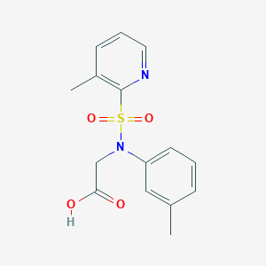 molecular formula C15H16N2O4S B8335548 [(3-Methyl-pyridine-2-sulfonyl)-m-tolyl-amino]-acetic acid 