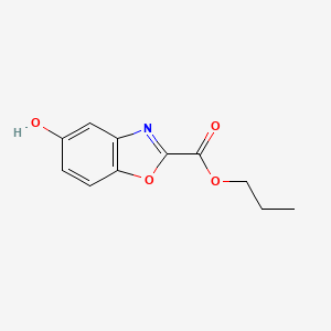 molecular formula C11H11NO4 B8335618 n-Propyl-5-hydroxybenzoxazole-2-carboxylate 