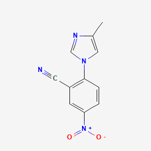 molecular formula C11H8N4O2 B8335676 2-(4-Methyl-imidazol-1-yl)-5-nitro-benzonitrile 