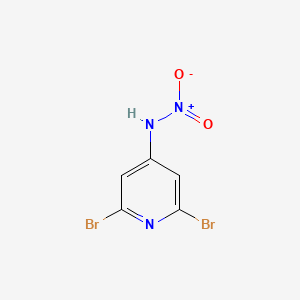 molecular formula C5H3Br2N3O2 B8335699 2,6-dibromo pyridin-4-yl-N-nitroamine CAS No. 947144-56-1