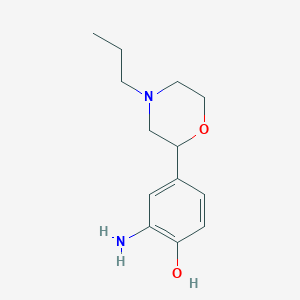 molecular formula C13H20N2O2 B8335708 2-Amino-4-(4-propylmorpholin-2-yl)phenol 