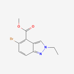 molecular formula C11H11BrN2O2 B8335714 methyl 5-bromo-2-ethyl-2H-indazole-4-carboxylate 