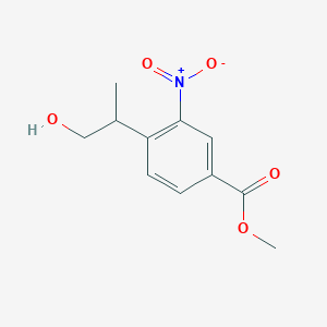 molecular formula C11H13NO5 B8335743 2-(4-Methoxycarbonyl-2-nitrophenyl)propanol 