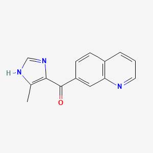 molecular formula C14H11N3O B8335769 (5-Methyl-1H-imidazol-4-yl)(quinolin-7-yl)methanone 
