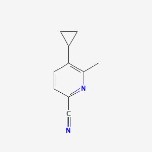 molecular formula C10H10N2 B8335814 5-Cyclopropyl-6-methyl-pyridine-2-carbonitrile 