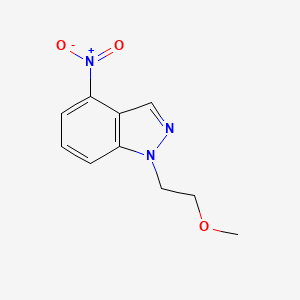 molecular formula C10H11N3O3 B8335816 1-(2-methoxyethyl)-4-nitro-1H-indazole 