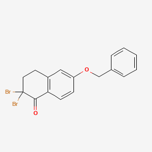 molecular formula C17H14Br2O2 B8335828 6-benzyloxy-2,2-dibromo-3,4-dihydro-2H-naphthalen-1-one 