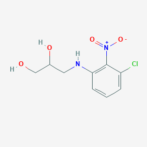 molecular formula C9H11ClN2O4 B8335836 2-(beta,gamma-Dihydroxypropyl)amino-6-chloronitrobenzene 