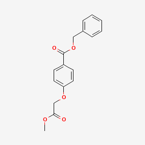 molecular formula C17H16O5 B8335851 Benzyl 4-(methoxycarbonylmethoxy)benzoate 