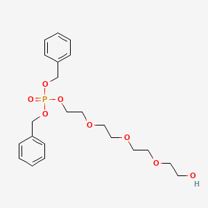 molecular formula C22H31O8P B8335855 Dibenzyl 2-(2-(2-(2-hydroxyethoxy)ethoxy)ethoxy)ethyl phosphate 