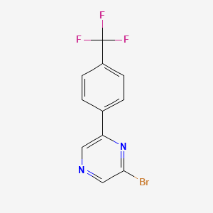 2-Bromo-6-[4-(trifluoromethyl)phenyl]pyrazine