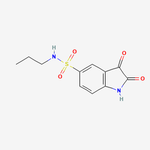 molecular formula C11H12N2O4S B8335947 2,3-Dioxo-2,3-dihydro-1H-indole-5-sulfonic acid propylamide 