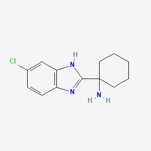 molecular formula C13H16ClN3 B8335982 1-(5-chloro-1H-benzimidazol-2-yl)cyclohexylamine 