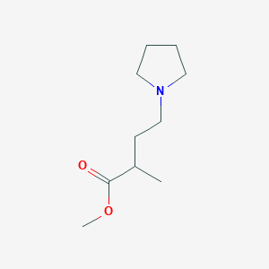 molecular formula C10H19NO2 B8335994 2-Methyl-4-(pyrrolidin-1-yl)-butyric acid methyl ester 