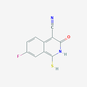 7-Fluoro-3-hydroxy-1-mercaptoisoquinoline-4-carbonitrile