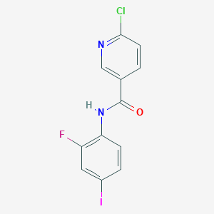 molecular formula C12H7ClFIN2O B8336009 6-Chloro-N-(2-fluoro-4-iodo-phenyl)-nicotinamide 